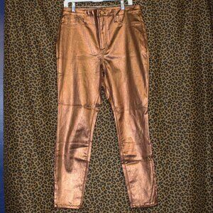 NWT YMI All That Glitters Copper Skinny Jeans Size XL